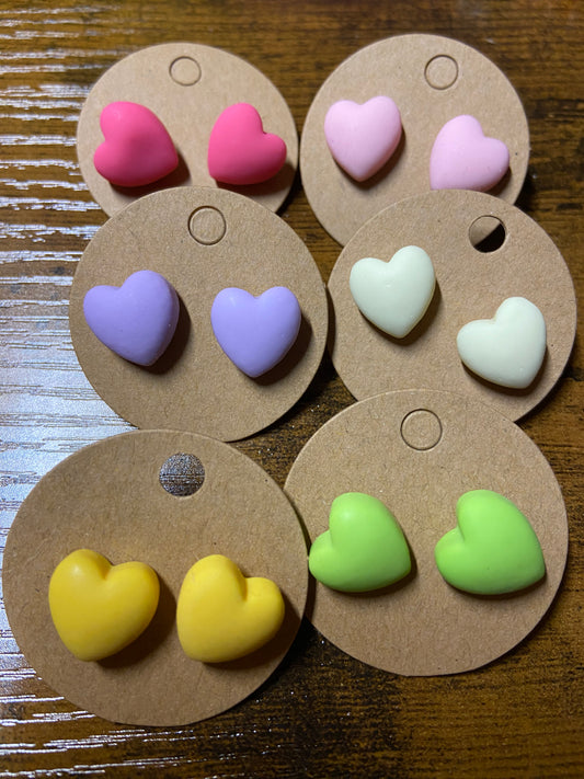 Large Heart Studs