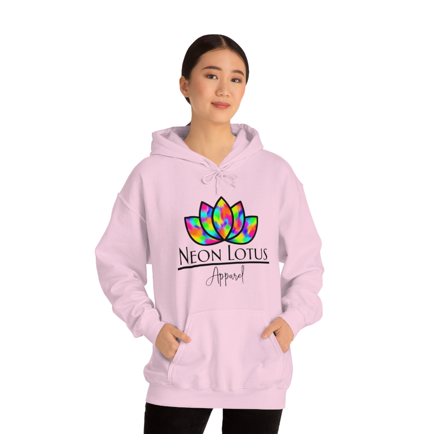 Neon Lotus Logo Pullover Hoodie