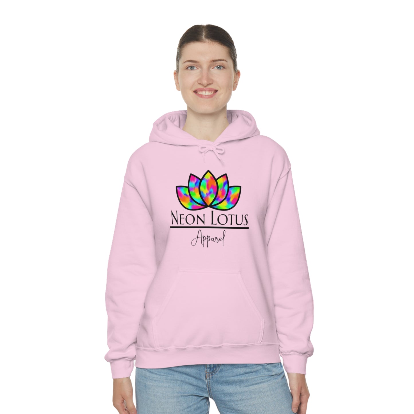 Neon Lotus Logo Pullover Hoodie