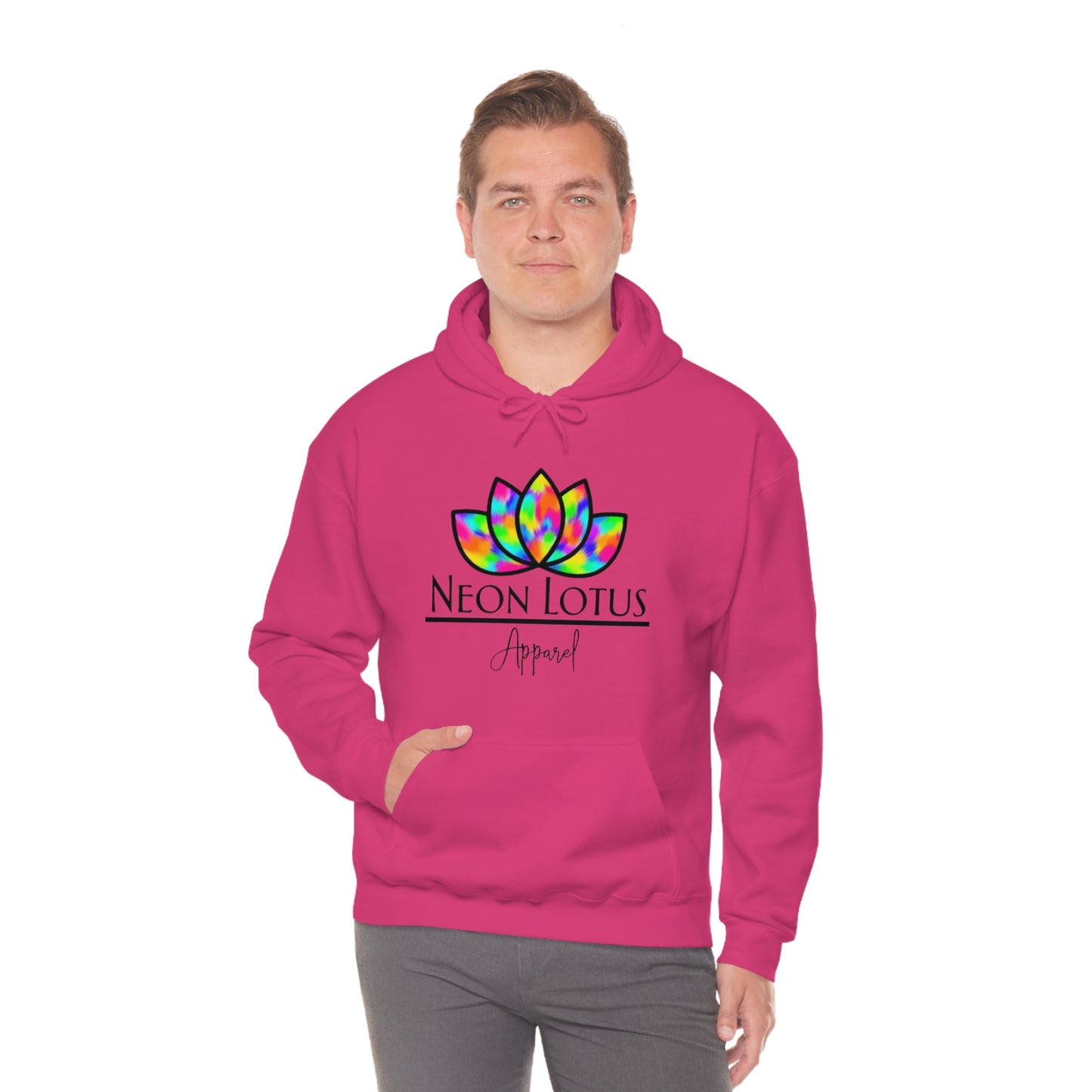 Neon Lotus Logo Pullover Hoodie