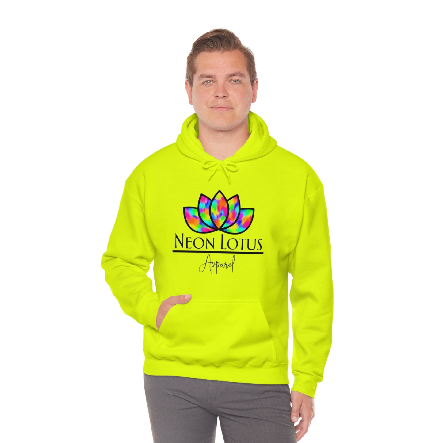 Neon Lotus Logo Pullover Hoodie