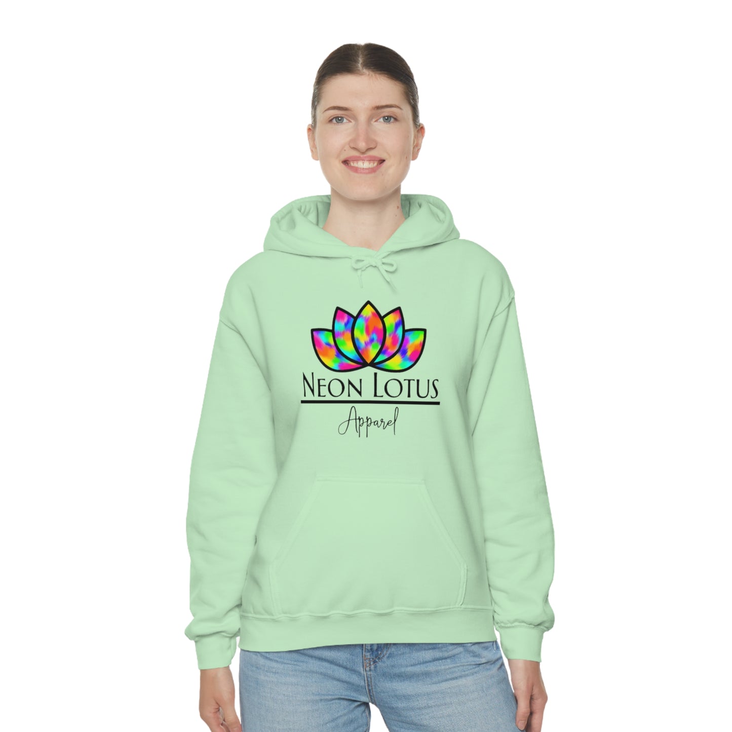 Neon Lotus Logo Pullover Hoodie