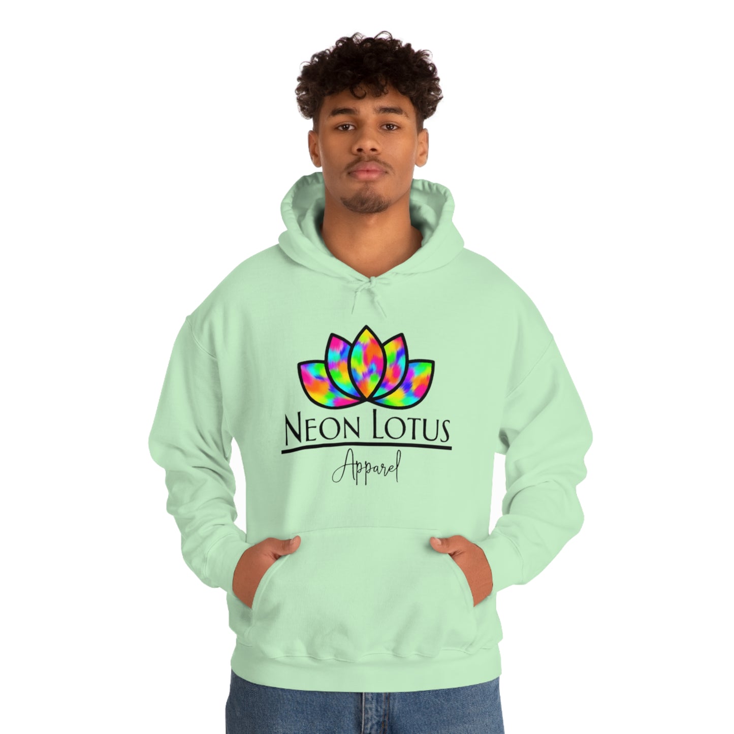 Neon Lotus Logo Pullover Hoodie