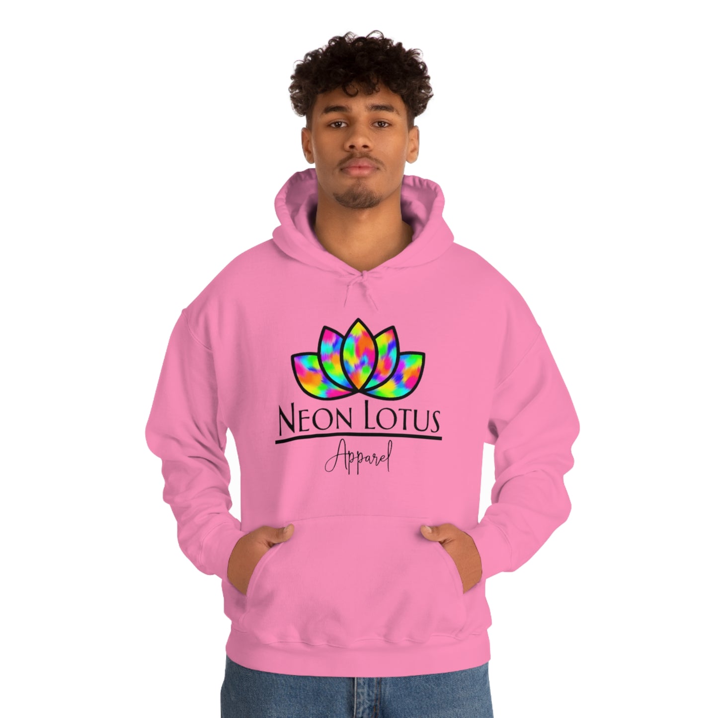 Neon Lotus Logo Pullover Hoodie