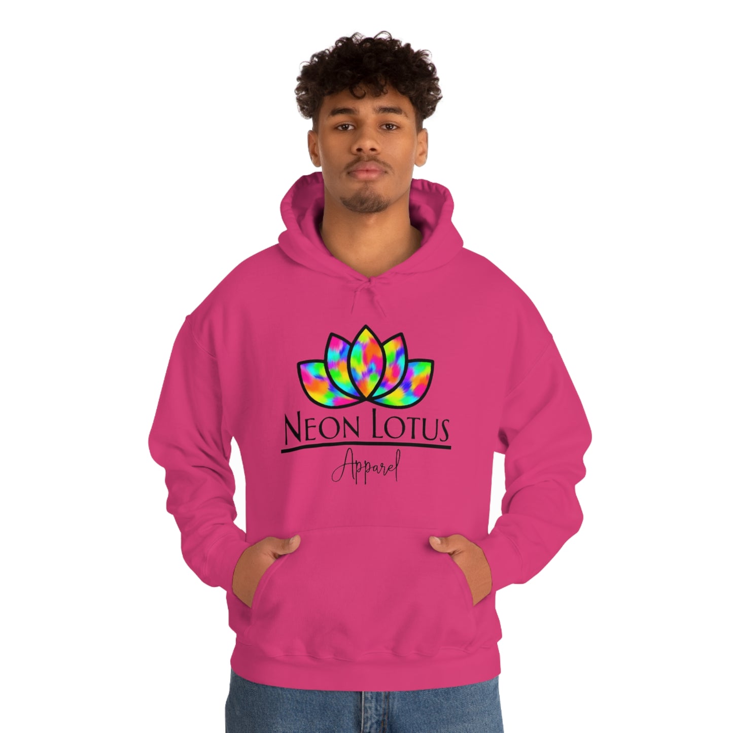 Neon Lotus Logo Pullover Hoodie