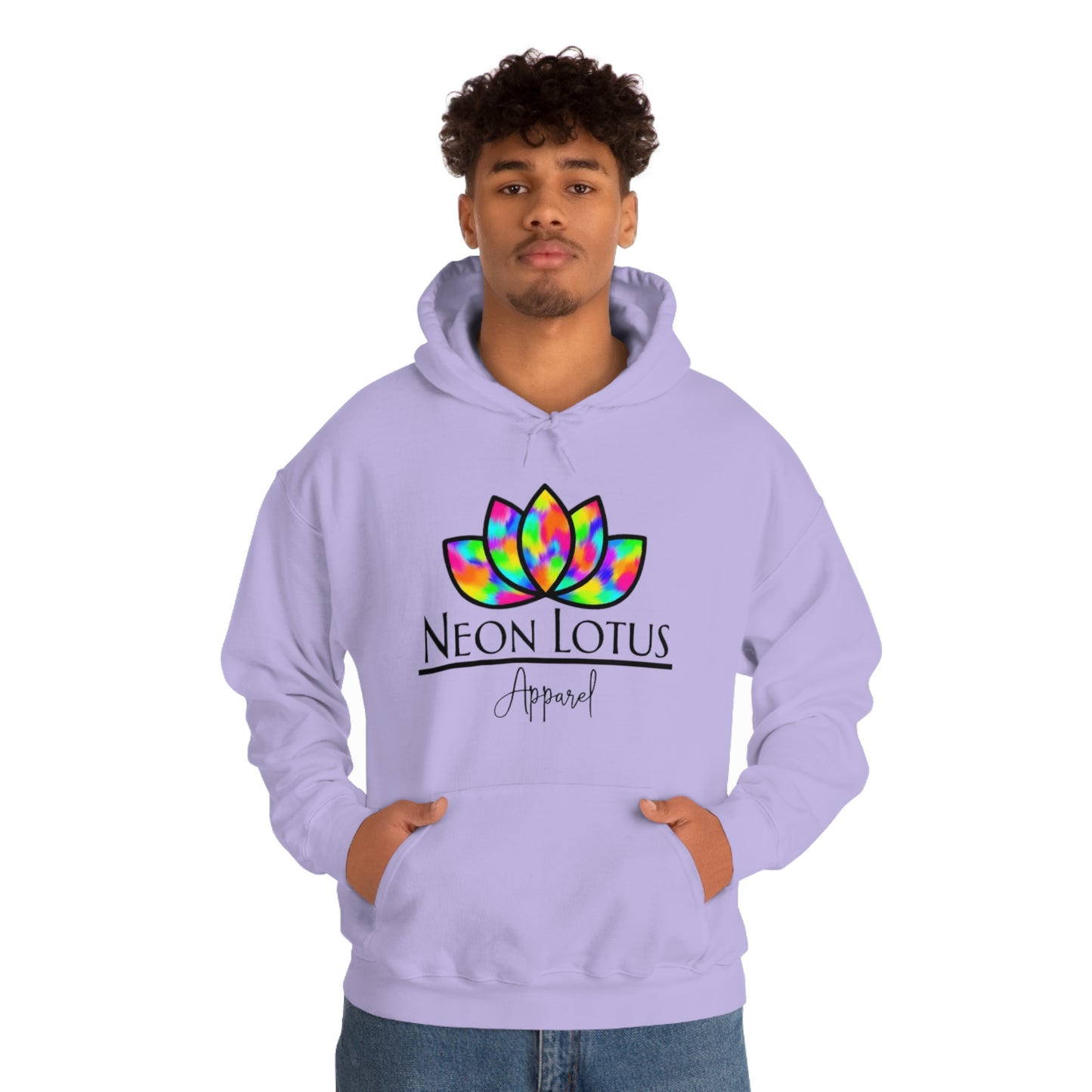 Neon Lotus Logo Pullover Hoodie