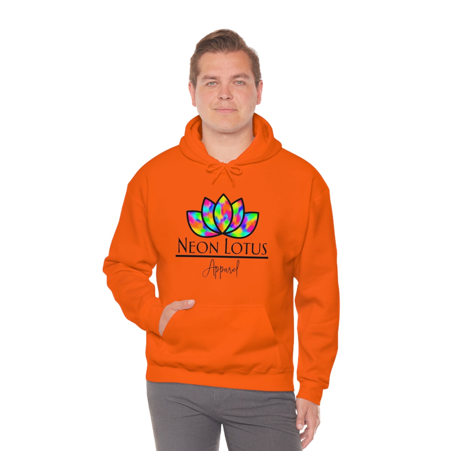 Neon Lotus Logo Pullover Hoodie