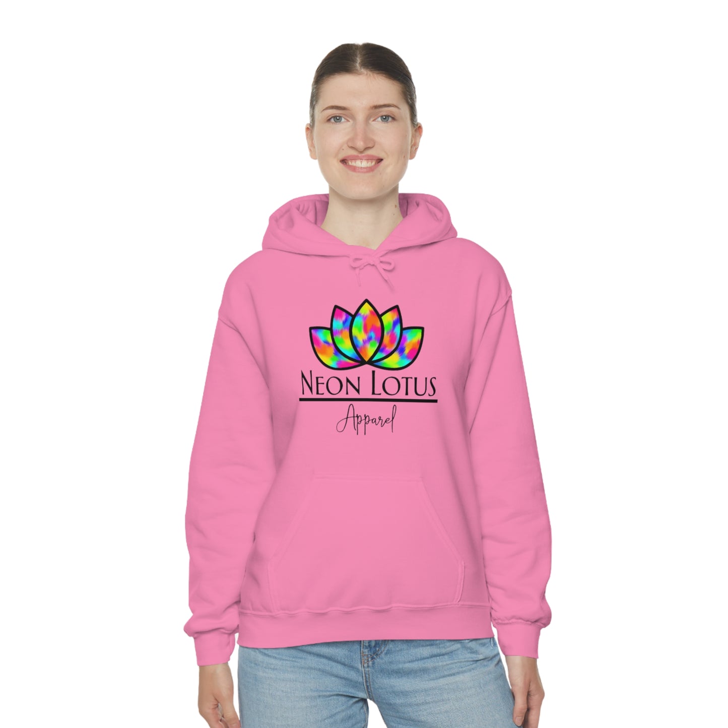 Neon Lotus Logo Pullover Hoodie