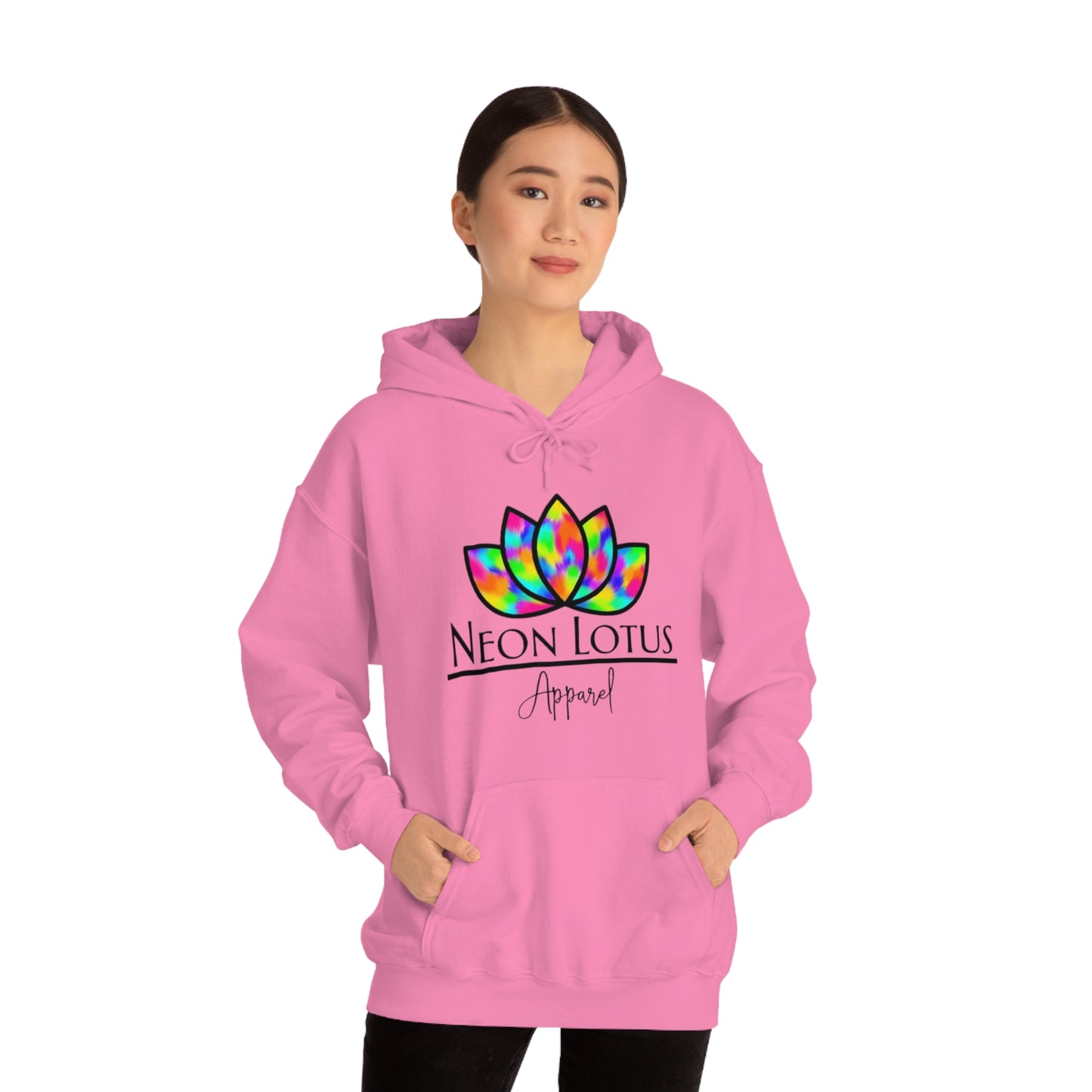 Neon Lotus Logo Pullover Hoodie