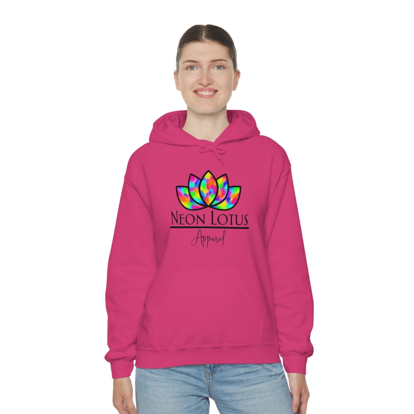 Neon Lotus Logo Pullover Hoodie