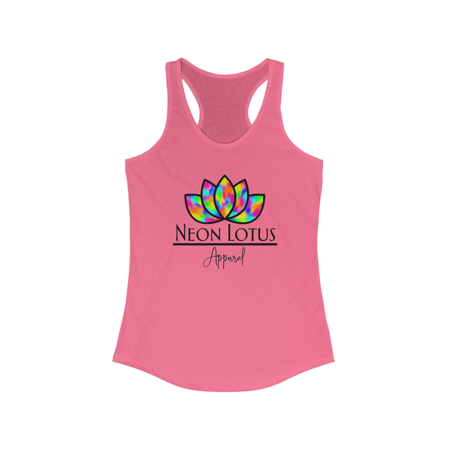 Neon Lotus Logo Racerback Tank