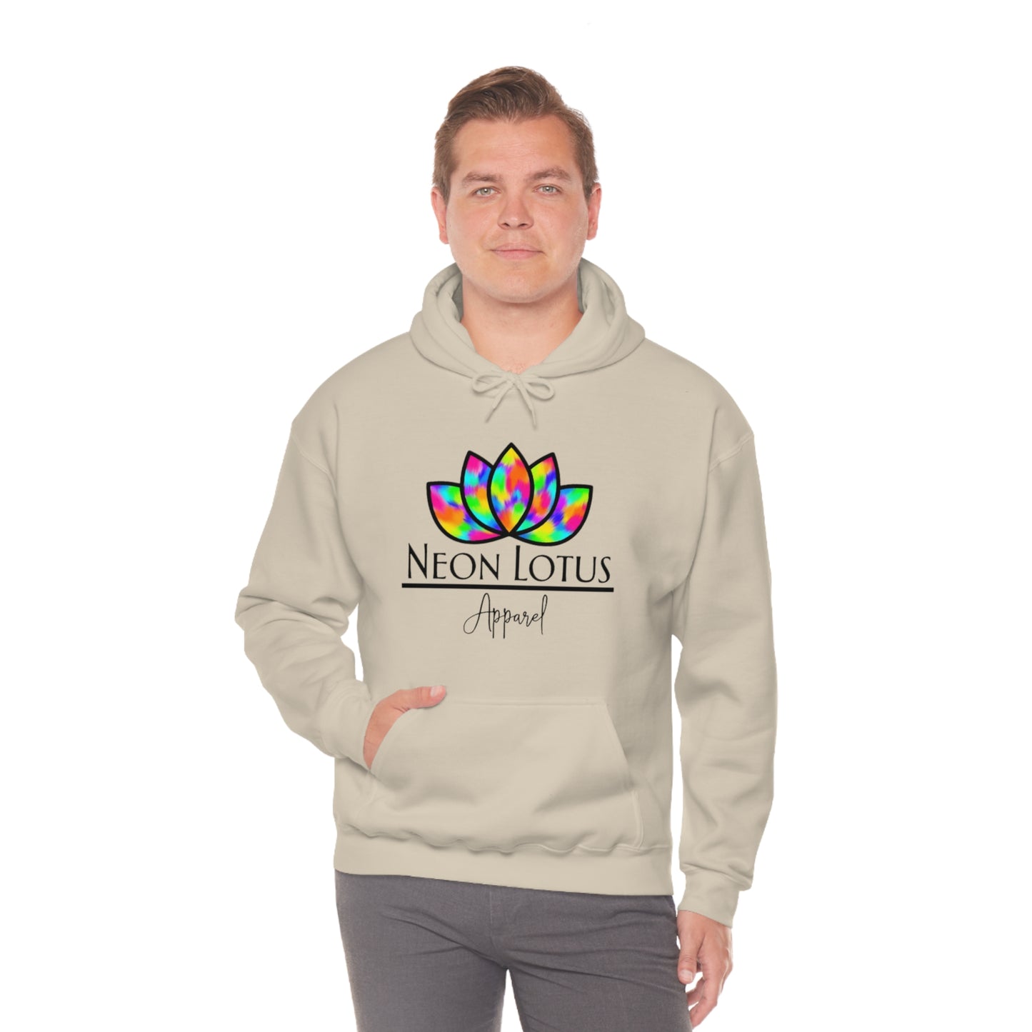 Neon Lotus Logo Pullover Hoodie