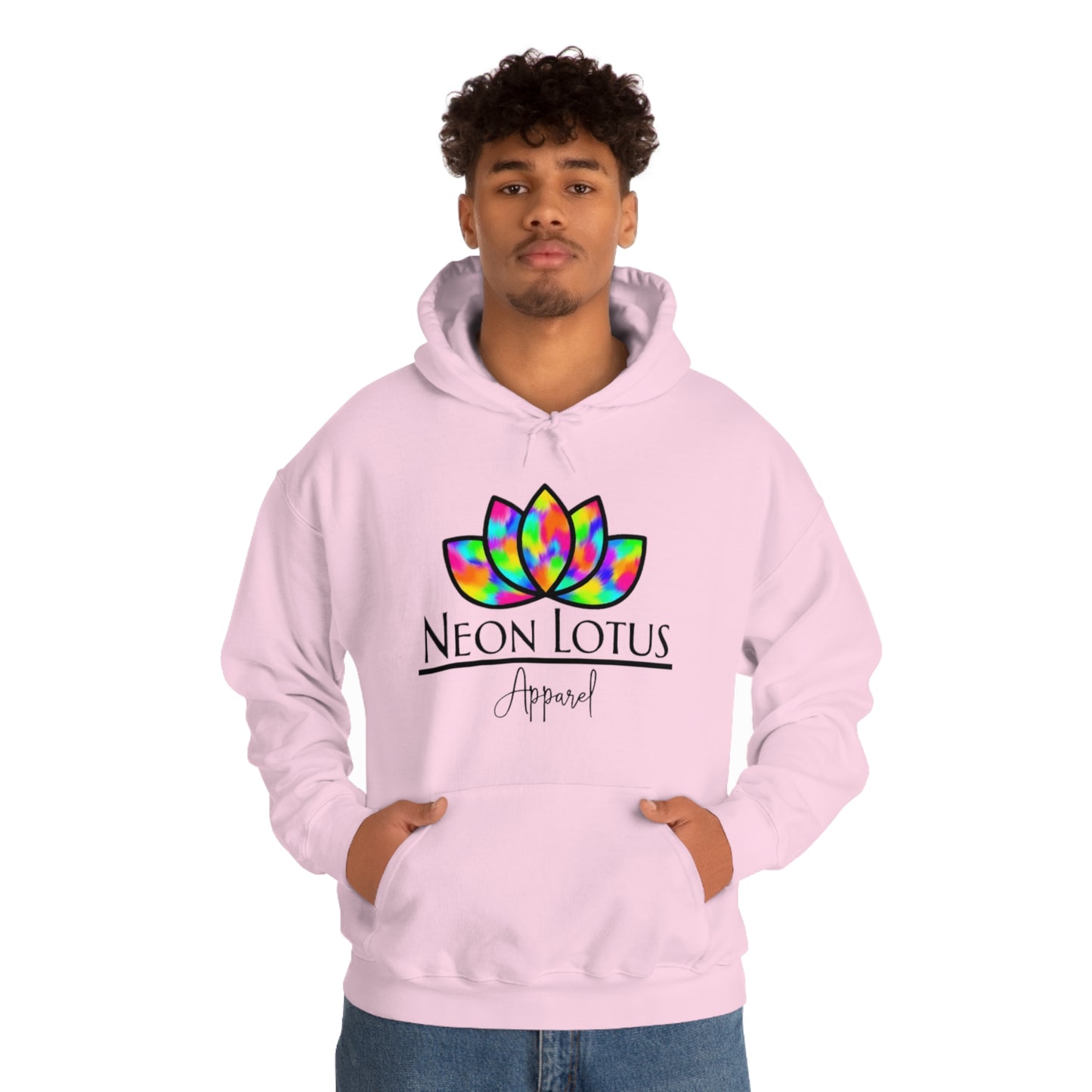 Neon Lotus Logo Pullover Hoodie