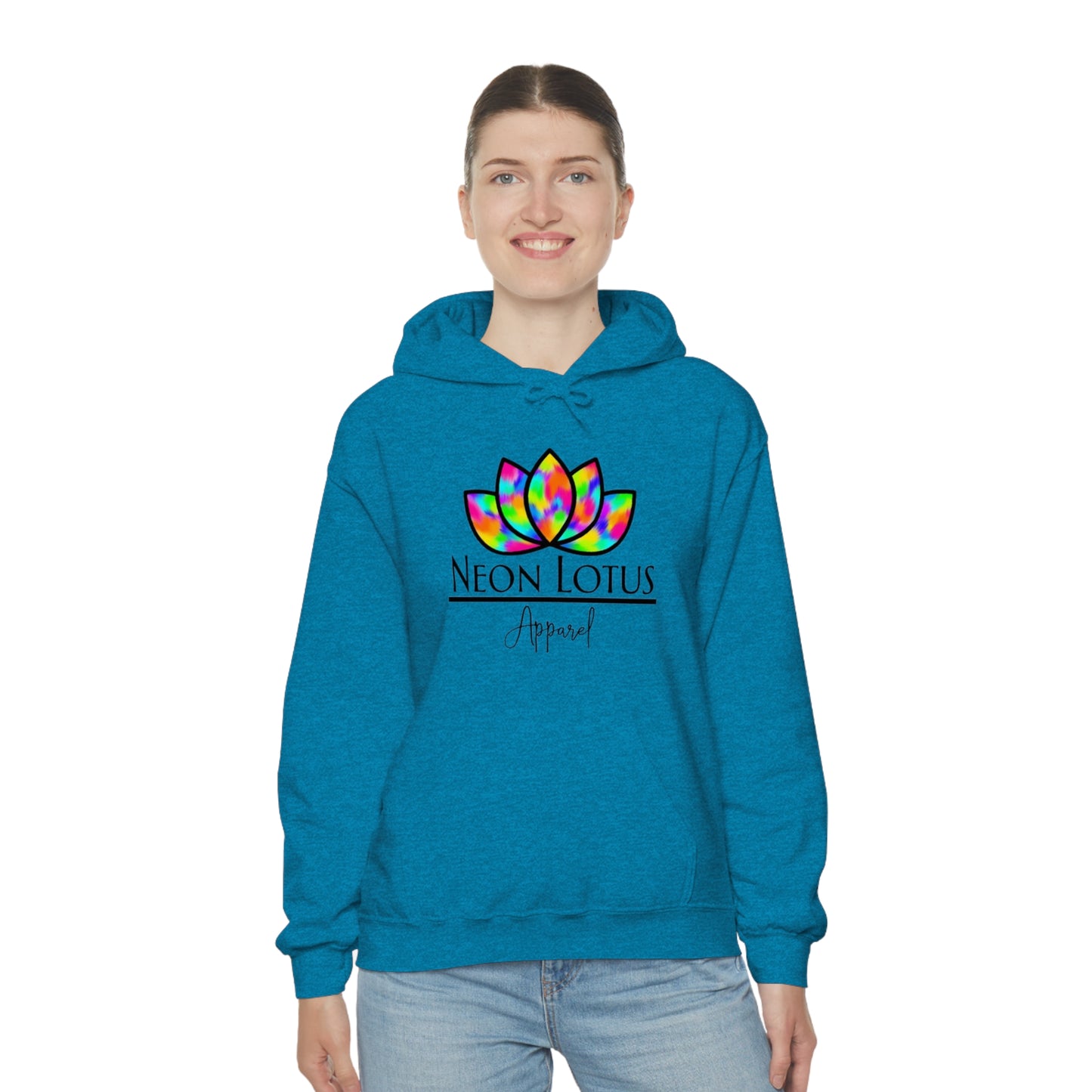 Neon Lotus Logo Pullover Hoodie