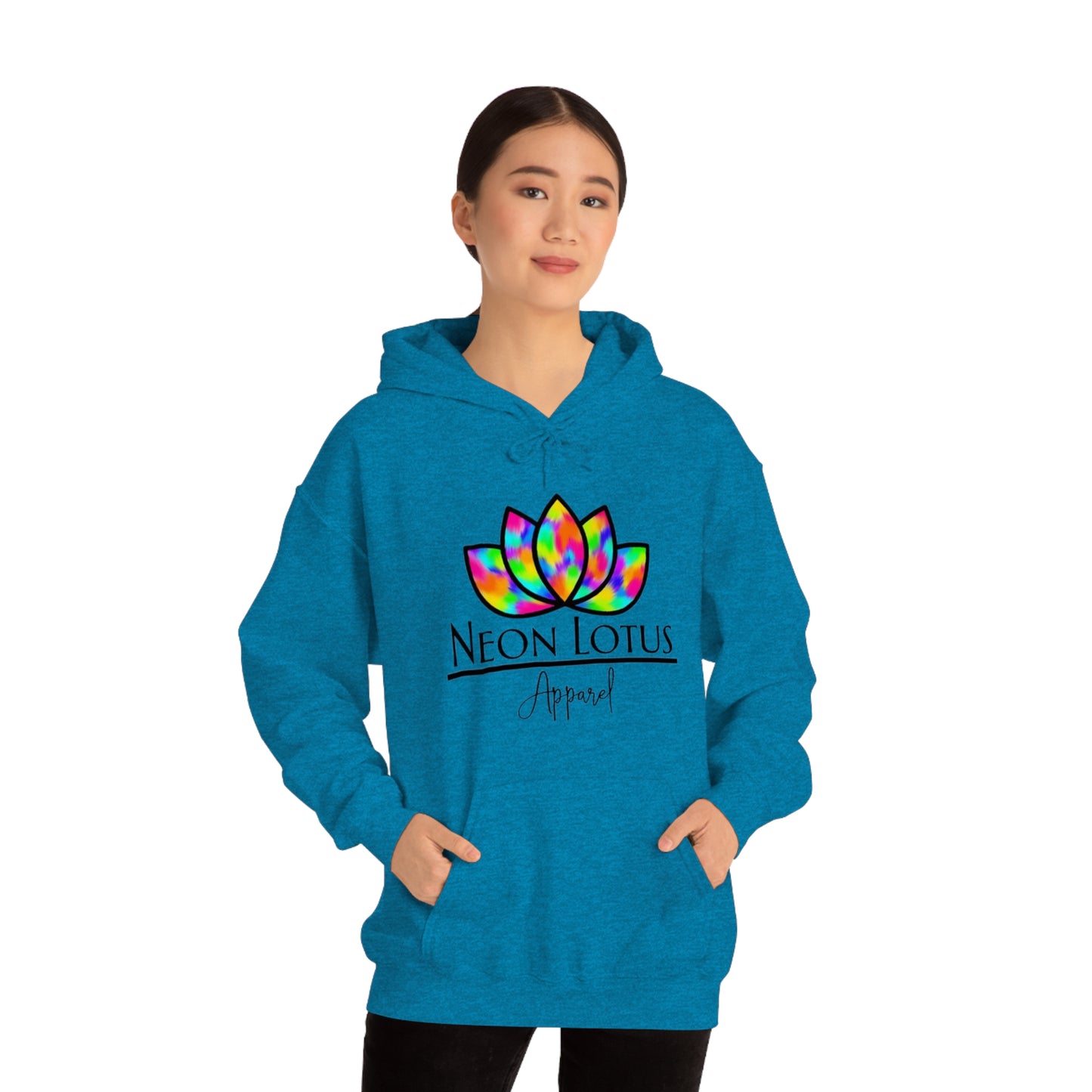 Neon Lotus Logo Pullover Hoodie