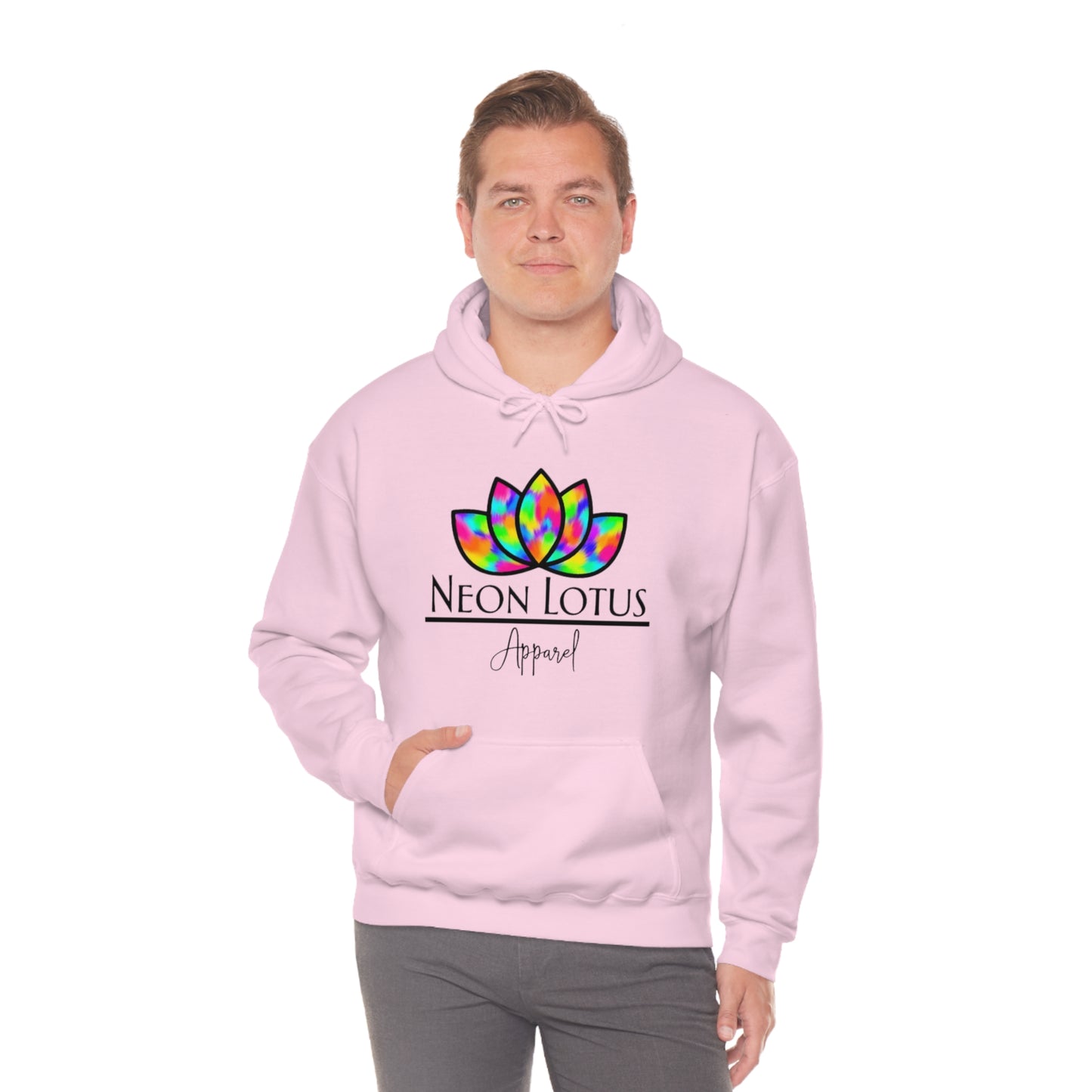 Neon Lotus Logo Pullover Hoodie