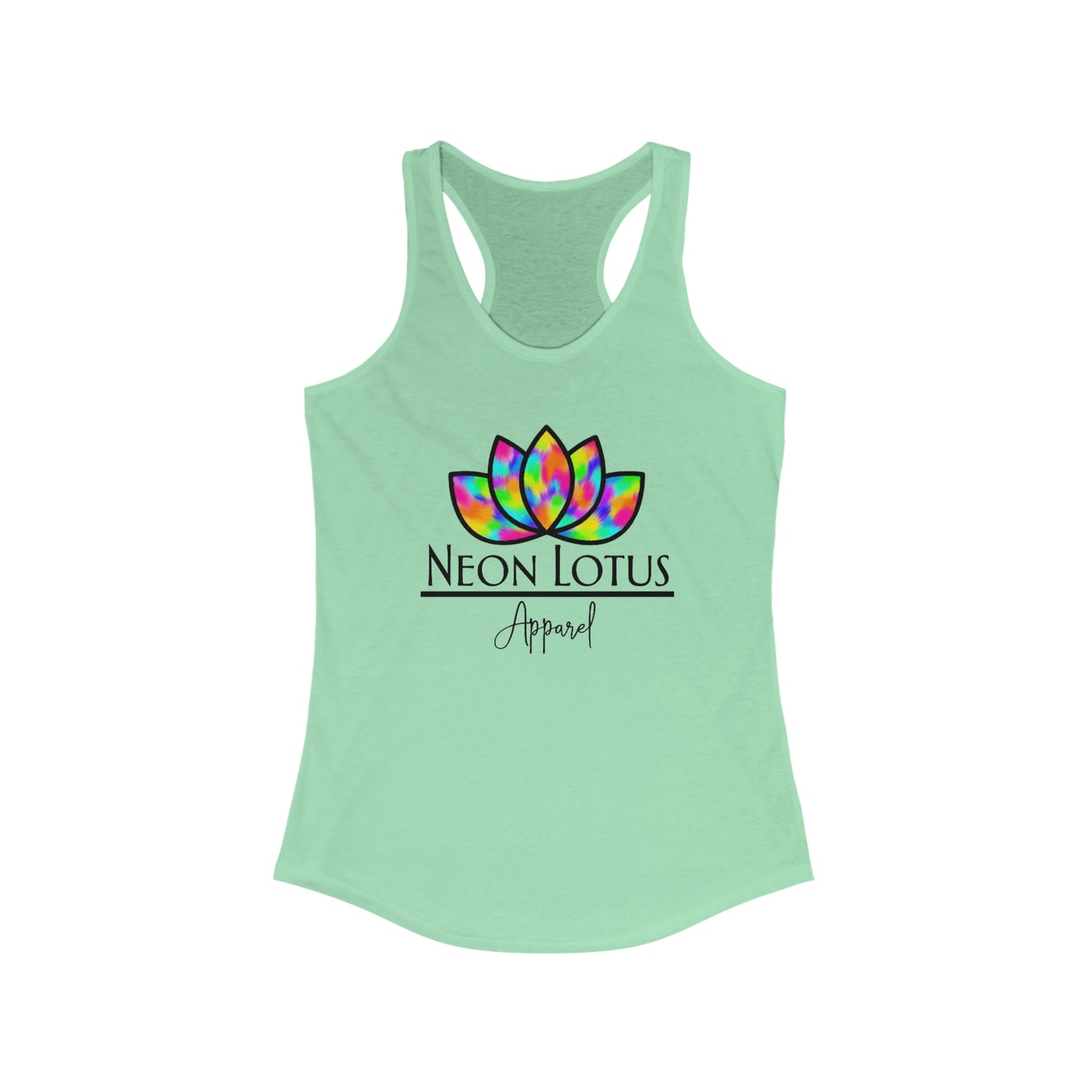 Neon Lotus Logo Racerback Tank