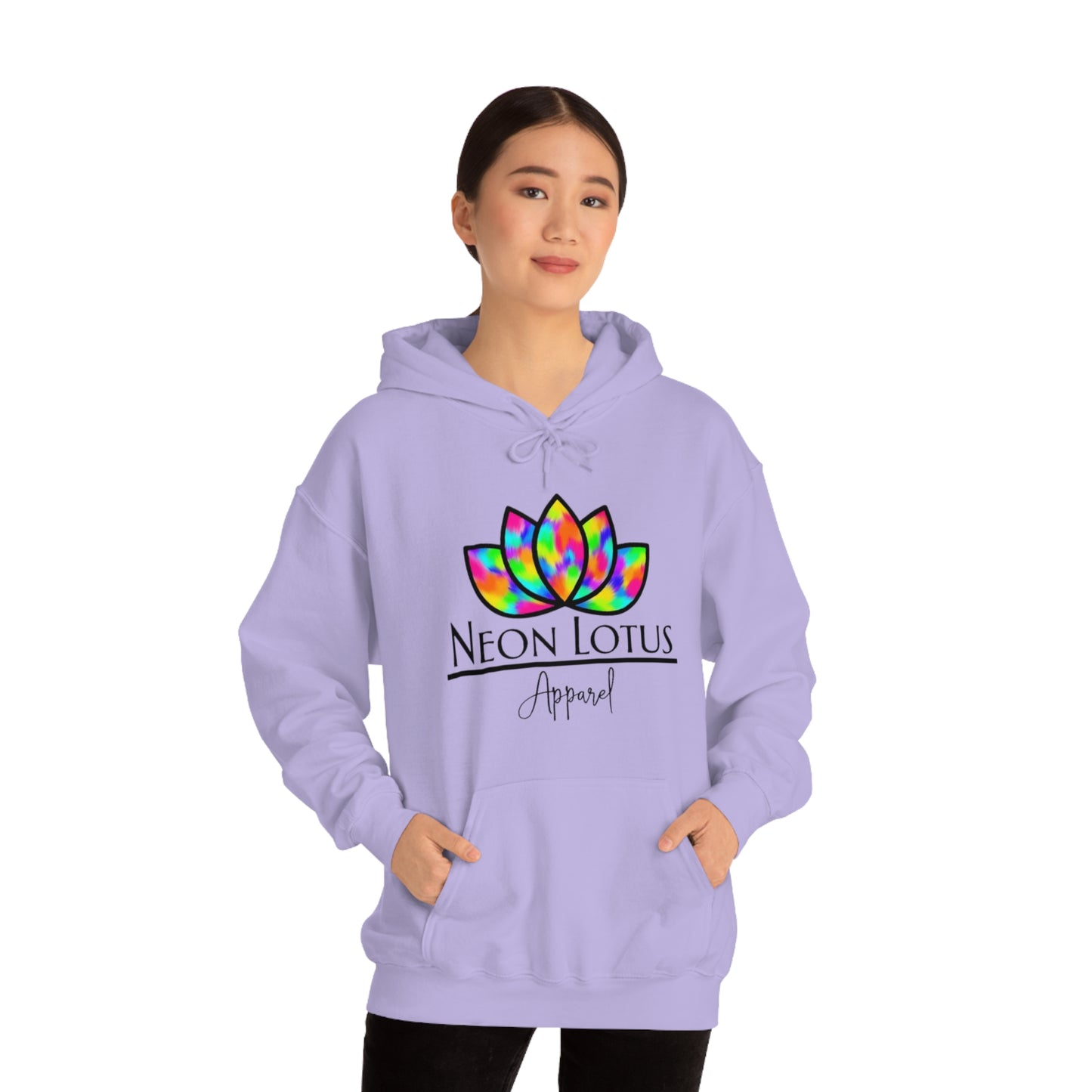 Neon Lotus Logo Pullover Hoodie