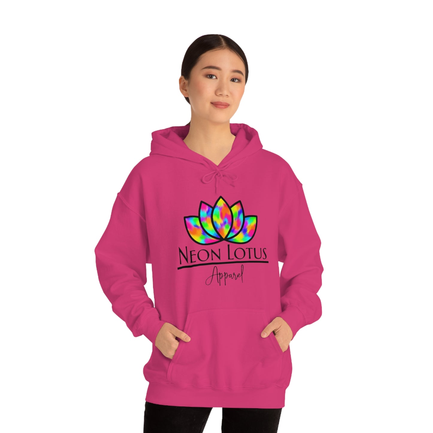 Neon Lotus Logo Pullover Hoodie