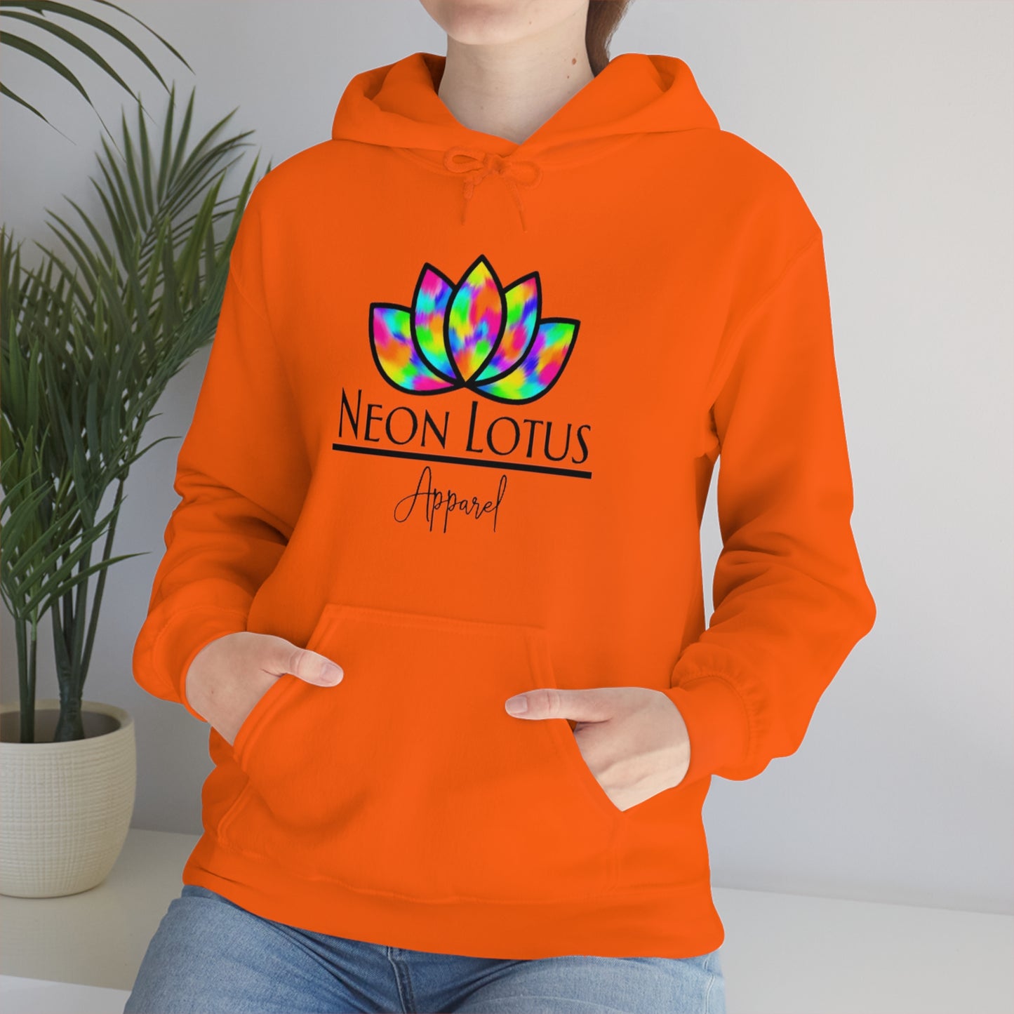 Neon Lotus Logo Pullover Hoodie