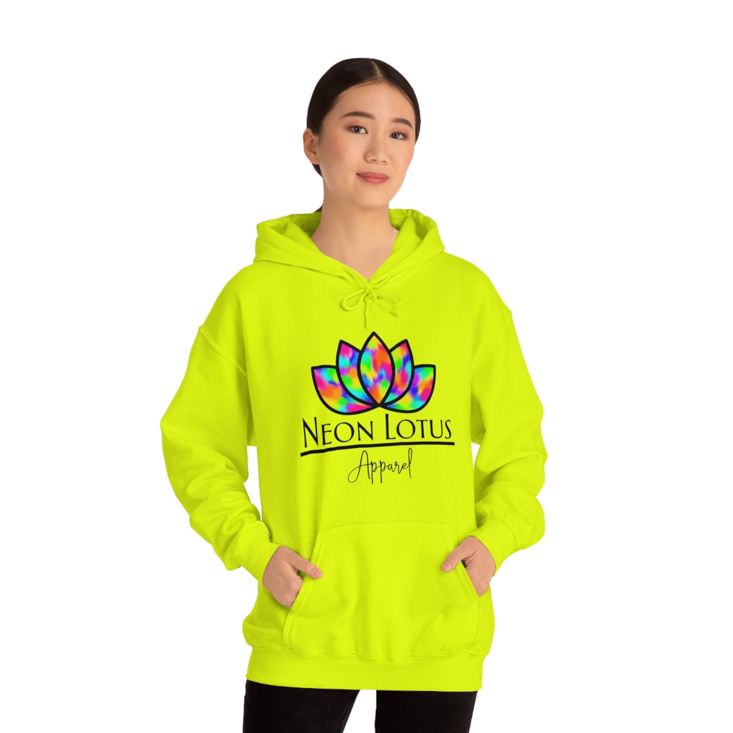 Neon Lotus Logo Pullover Hoodie