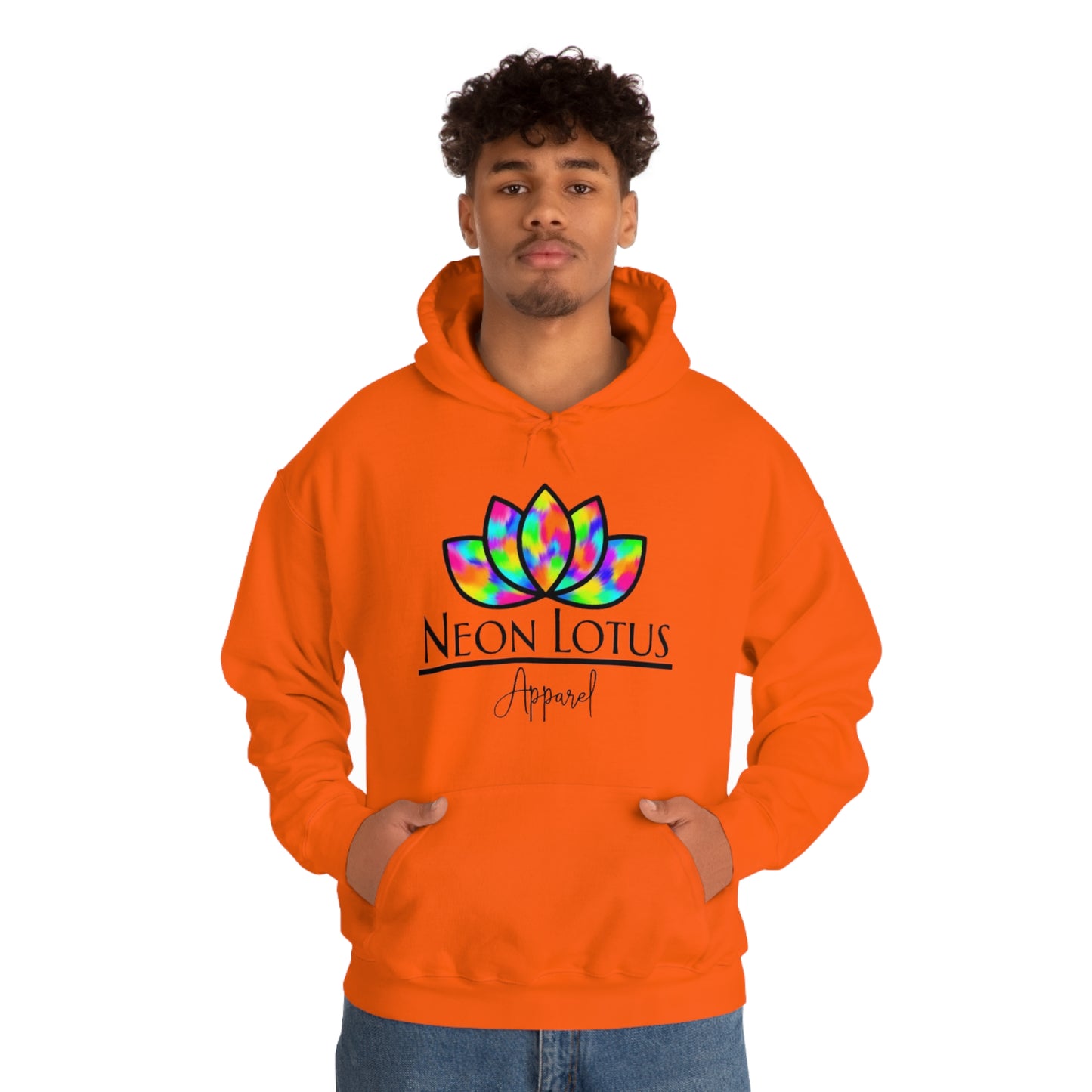 Neon Lotus Logo Pullover Hoodie