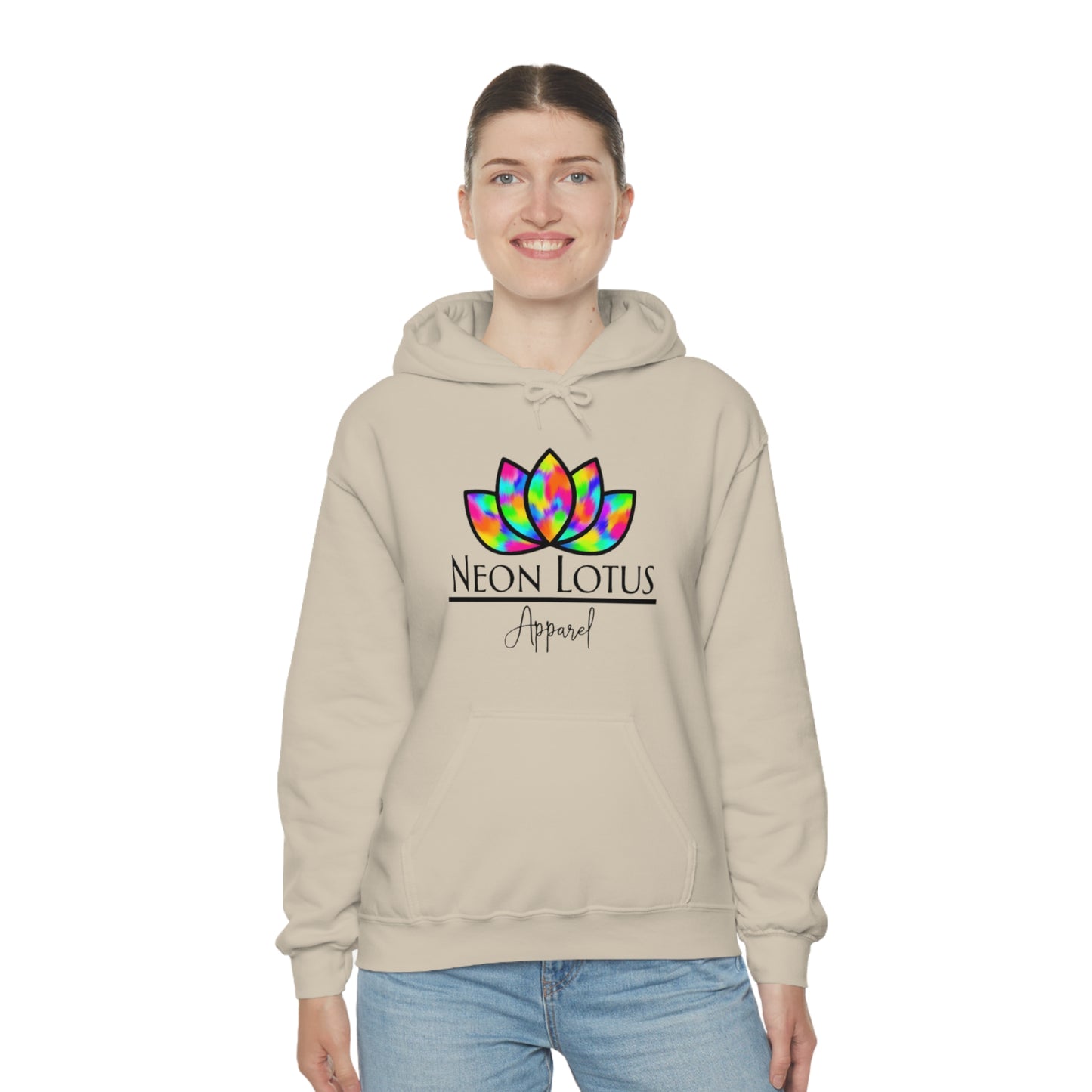 Neon Lotus Logo Pullover Hoodie