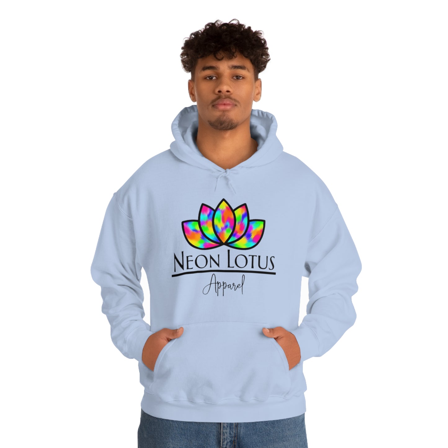 Neon Lotus Logo Pullover Hoodie