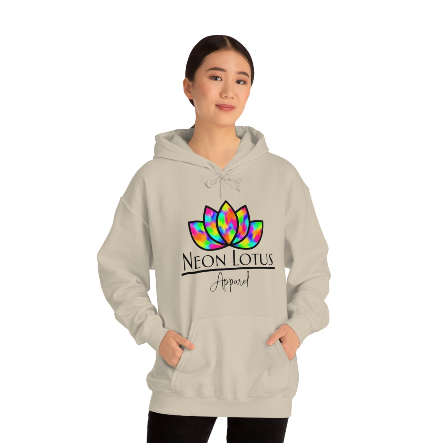 Neon Lotus Logo Pullover Hoodie