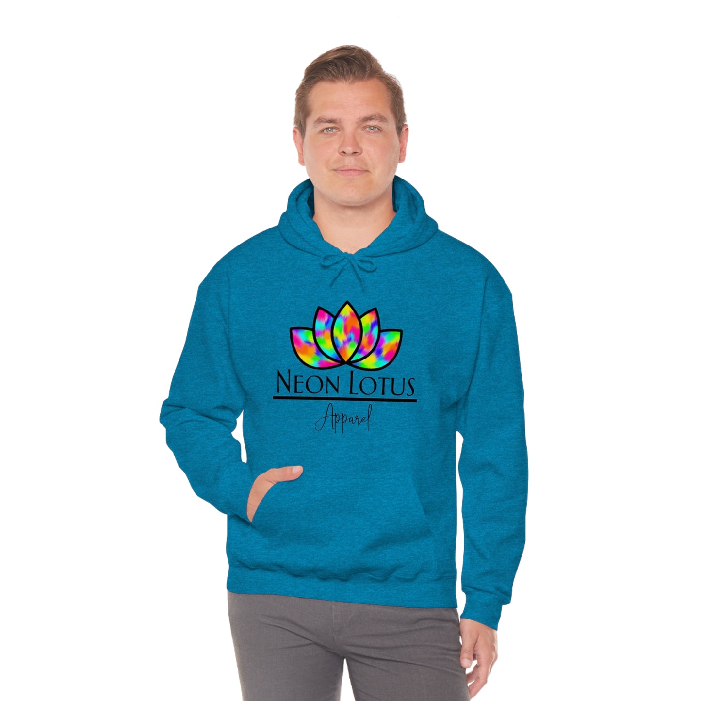 Neon Lotus Logo Pullover Hoodie