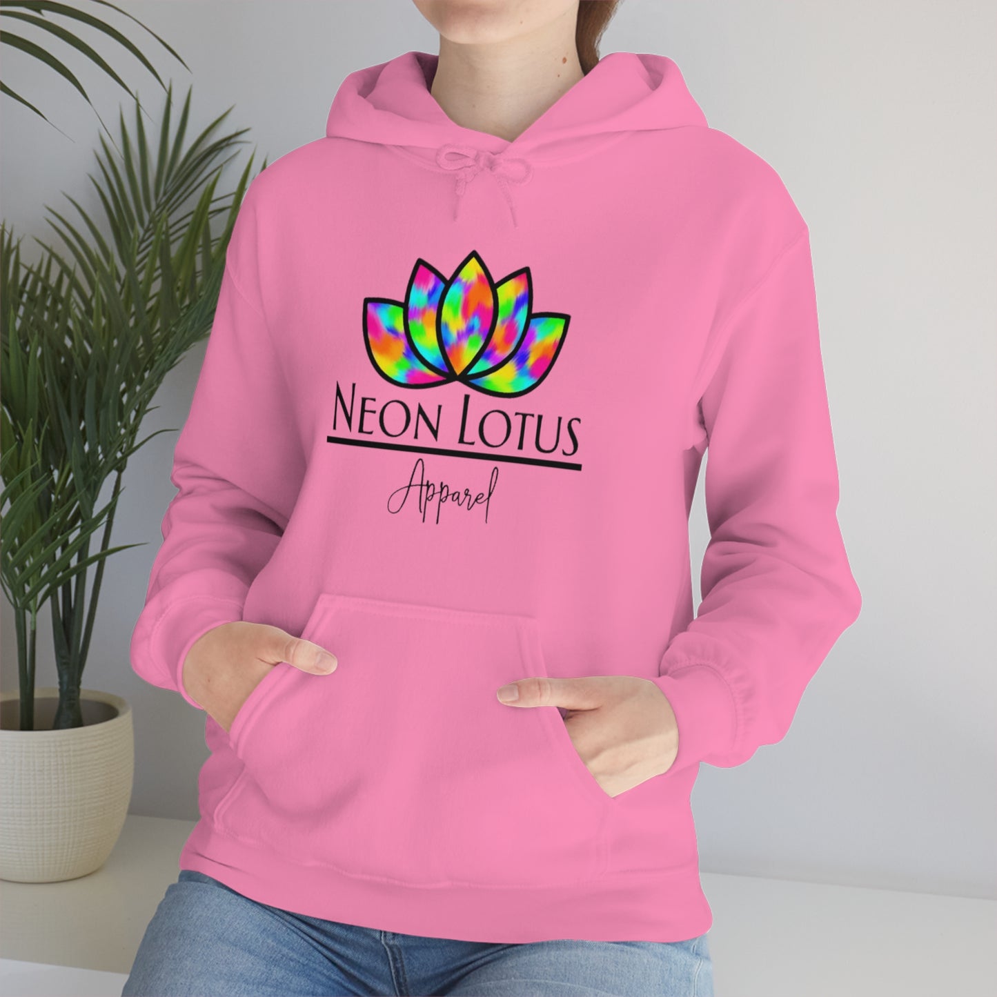 Neon Lotus Logo Pullover Hoodie