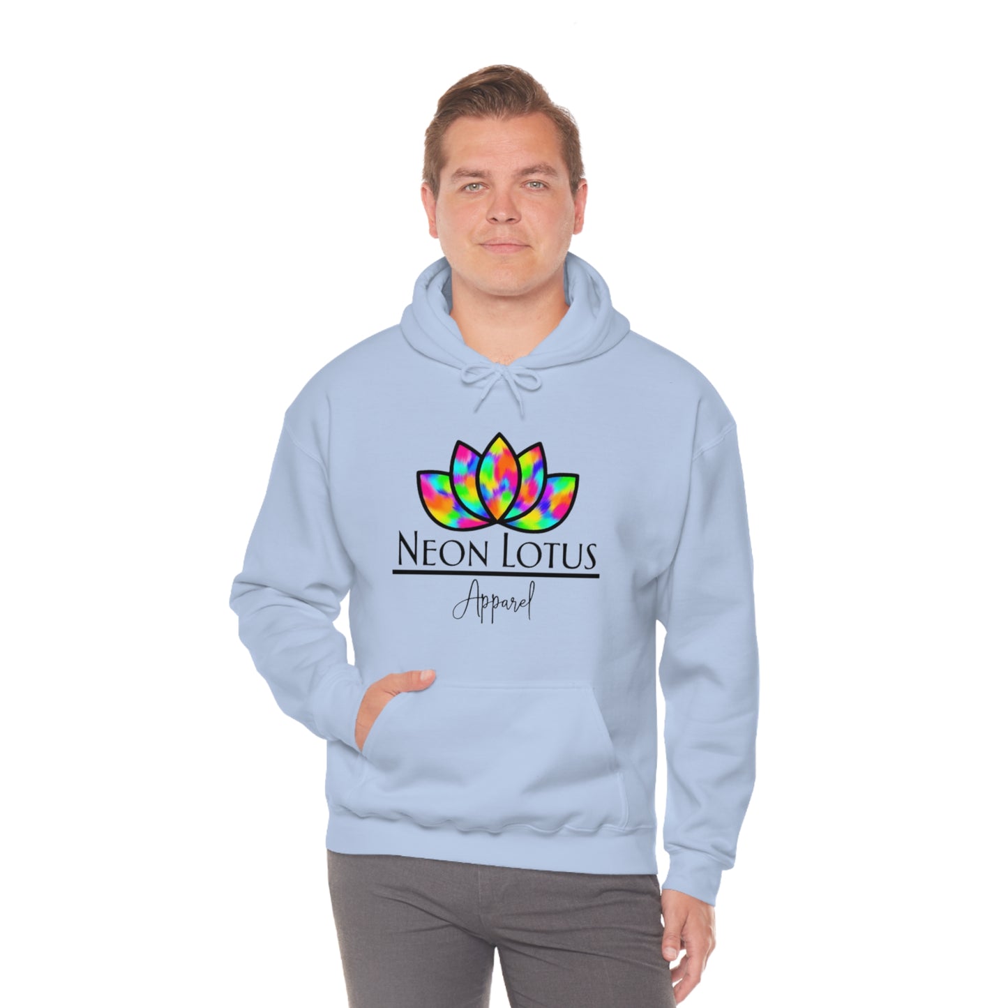 Neon Lotus Logo Pullover Hoodie